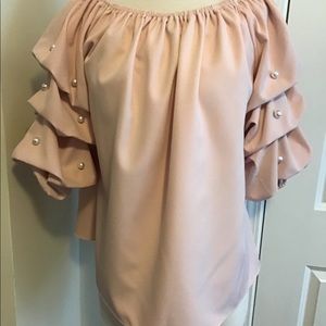 Roz & Ali blush colored top  1X